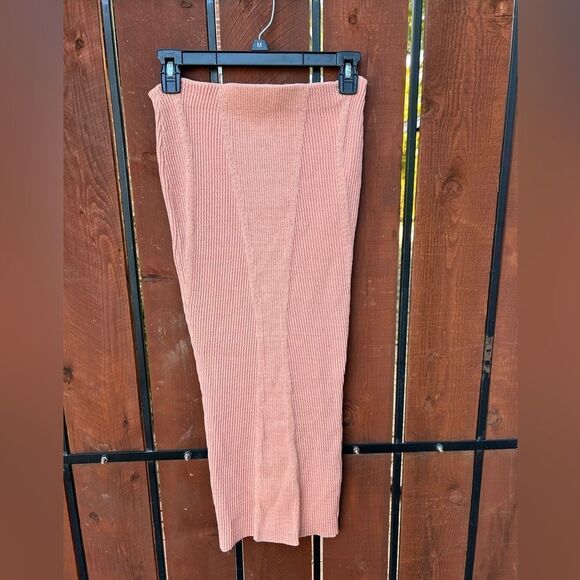 Retrofête Sample Bandage Bodycon Knit Maxi Skirt XS Dusty Peach - Picture 1 of 3